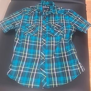 Rerun Mens Button Down Shirt